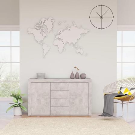 vidaXL Skänk betonggrå 120x36x69 cm konstruerat trä grå