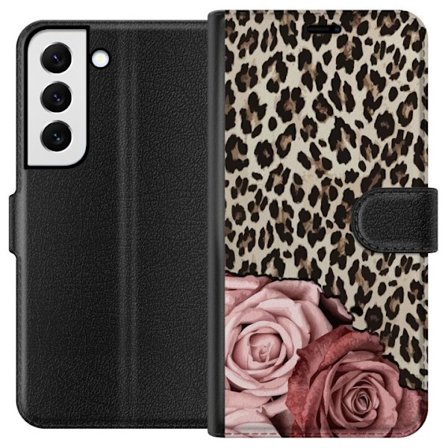 Kompatibel Tegnebogsetui til Samsung Galaxy S22 5G Roser og mønstre