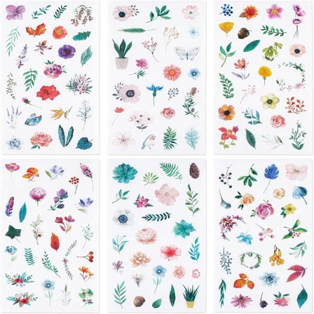 30 ark klistermærker Plante klistermærker Blomster klistermærker