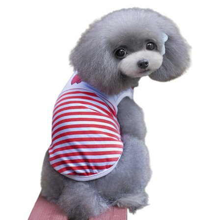 Hundkläder Randiga Valp T-shirts, Husdjurssjömän T-shirts Sommarlinne Kläder, Hundkläder för Pojkar Flickor Hundar Katter (Storlek S)