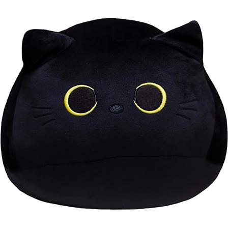 16'' Musta Kissa Pehmolelut, Söpö Kissa Tyyny Pehmeä Vauva Pehmolelut Lapsille, Kissa Täytetyt Eläimet Kawaii Pehmolelut Lahja Pojille Tytöille (Musta