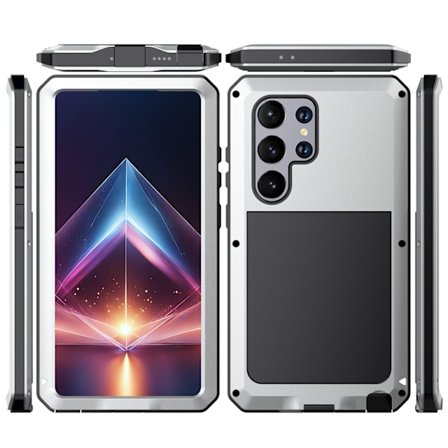 Kompatibel med Samsung S/2425ultra metalltank trippel-sikker mobiltelefon deksel beskyttelsesdeksel