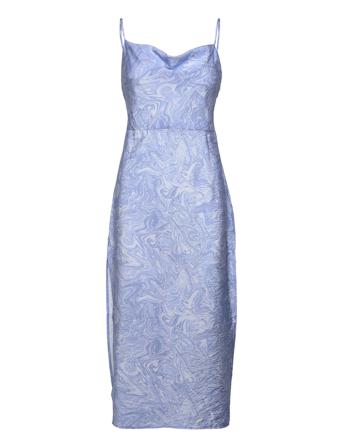 Enkrystle Sl Midi Dress Aop 6891 Dresses Cocktail Dresses Blå Envii