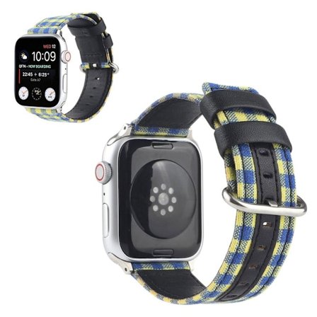 Apple Watch Series 6 / 5 40mm lattice pattern watch band - Yellow / Blue