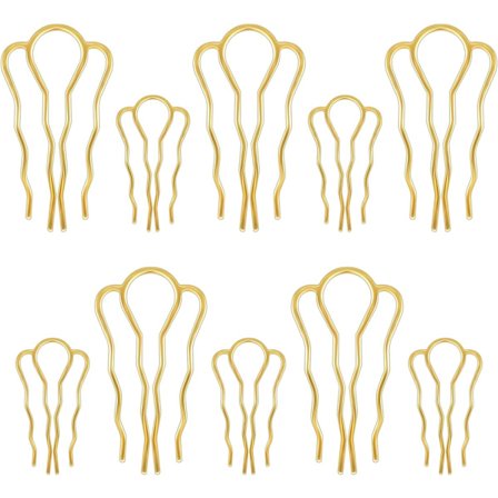 10 st Chignon Pin Hårnål Zinklegering Hårnål U-Form 4 Klor Lad