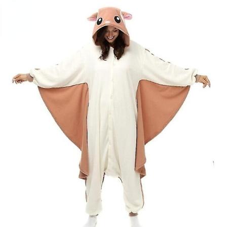 Djur Vuxen Kigurumi Flygande Ekorre Onesies Fest Halloween Mus Pyjamas Cosplay Chipmuck Kostymer Sovkläder Jumpsuit - Perfekt L