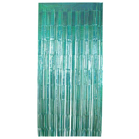 Party Draperi Skimrande Turkos 200x100 cm