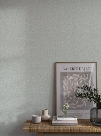 Duro Tapet, Smulan 223-05 Småmönstrat, L, Vit/Blå, Färg & tapeter