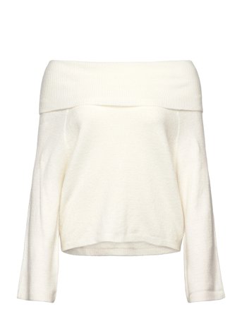 A-View Penny Offshoulder Knit Blouse - White - M