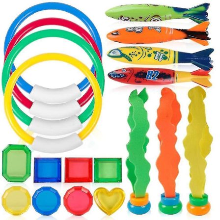 19st Pool Dykleksak Set För Barn Sommar Undervattenspool Dykring Torped Seaweed Pool Toy