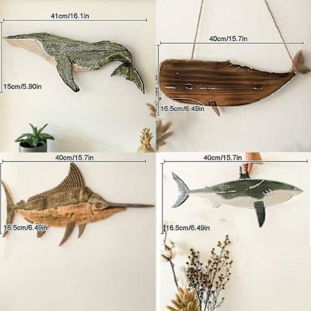 Træhval Vægdekoration, Vægkunst Hval Fisk Dekorativ, Hval Vægkunst Skulptur Hjem Dekoration, Kyst Ocean Havdyr SkulpturBY