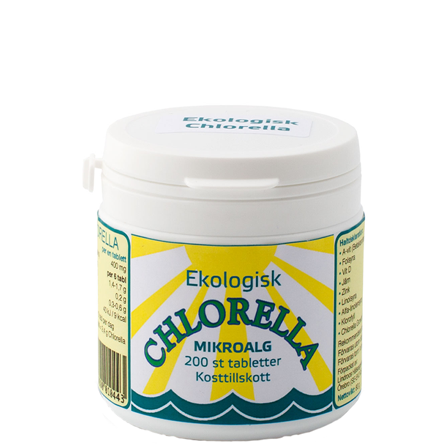 Lindroos Chlorella Tabletter 400 mg 200 stk