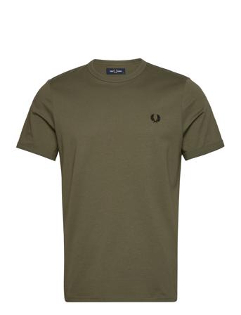 Ringer T-Shirt T-shirts Short-sleeved Grønn Fred Perry*Betinget Tilbud