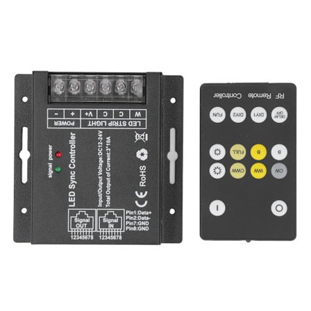 RF Trådlös Fjärrkontroll LED Dimmer Controller 14 Tangenter Dubbel Ton Ljusstyrka Ljusbrytare för LED Strip DC 12V 24V