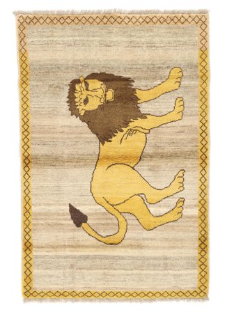 Handknuten Persisk Ghashghai Fine Matta 97X148 Orange/Beige