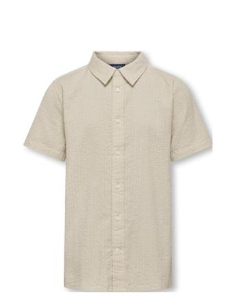 Kobnoah Seersucker Shirt Wvn Beige Kids Only