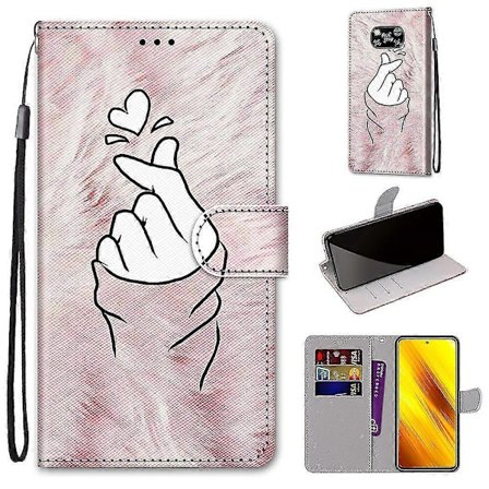 Etui til Xiaomi Poco X3 Pro Kreativt Mønster Tui Magnetisk Kortholder Lommebok - Løve