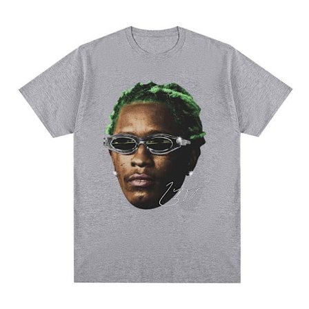 Rapper Young Thug Grafisk T-shirt Herr Dam Mode Hip Hop Vintage T-shirt