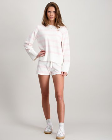 RYVLS Striped Knit Shorts Rosa Shorts Tjej - Kids Brand Store