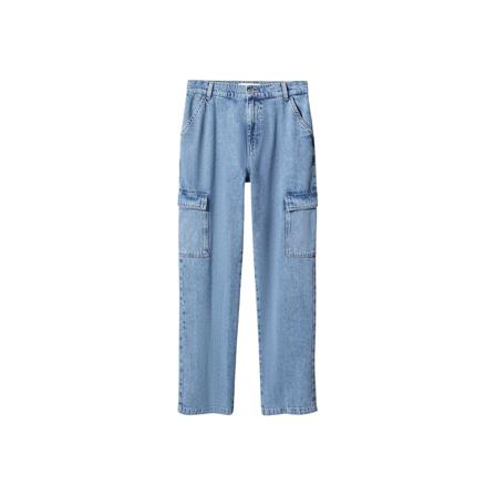 Mango Cargojeans med fickor blå, Dam, Dam, Storlek: XL
