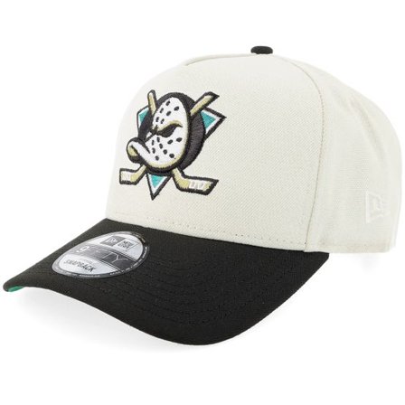 New Era - NHL Vit adjustable Keps - "Hatstore Exclusive x Anaheim Ducks 9FIFTY Curve Chrome/Black Metallic A-frame Adjustable " @ Hatstore