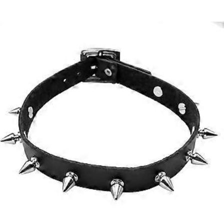 Smycken, gotisk punk läderhalsband choker spik nit halsband äkta läder choker svart