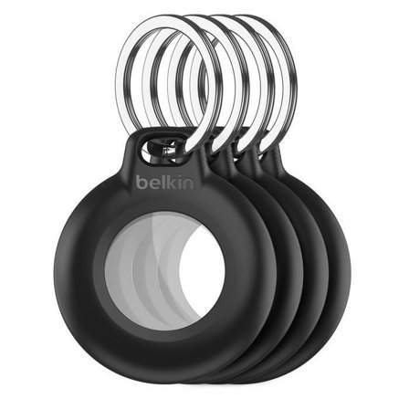 Belkin AIRTAG SECURE HOLDER WITH KEYRING WATERPROOF BLACK 4P ACCS