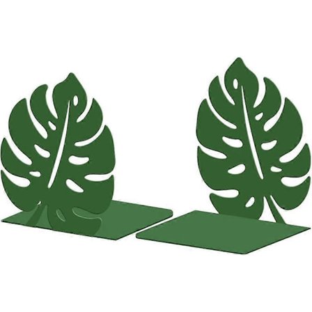 Metall Bokstøtter for Hyller Moderne Dekorativ Kraftig Bokstøtte Stoppere for Kontorpult Hylle Rom 13,5x10,9x15,5 cm Støpejern Enkel Grønn B