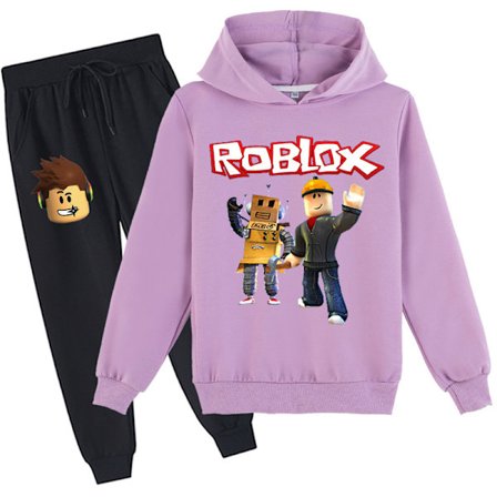 Roblox Hoodie Klær Barn Termisk Hoodie Klær Roblox Trykt Hoodie Sett
