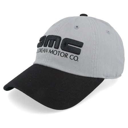 American Needle - De Lorean Mc Ballpark Grey/Black Dad Cap Unconstructed Grey Cap - @ Hatstore