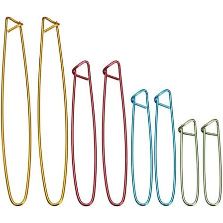 Set med 20 aluminium stickningsnålar med stopp