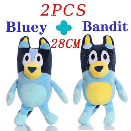 Plyschhund Bingo Familj Plyschleksak Tecknad Hund Mjukt Gosedjur Chilli Anime 28cm Dockor Födelsedag Julklappar Till Barn