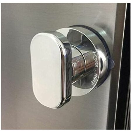 Kraftfull Sugkopp Dörrhandtag i Glas, Spegel, Kyl