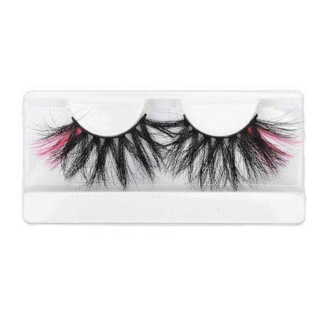 0,98 tum Färgade Lösögonfransar Tunn Fluffig Rosa Toppar Dramatiska Färgade 670A-5C