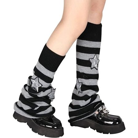 ING Söpöt Y2K Harajuku-tyyliset säärystimet tytöille ja naisille, Lolita-tyyliset asusteet, goottisukat, lämpimät nilkanlämmittimet talveen