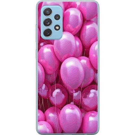 Kompatibelt Mobilskal till Samsung Samsung Galaxy A72 5G Rosa ballonger glansigt festligt motiv som för tankarna till födelsedag firande kärlek och
