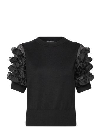 French Connection | Krista Mix Stacked Ruffle Top | XS