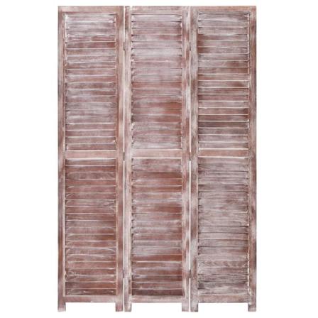 Vidaxl Rumsavdelare 3 Paneler Brun 105x165 Cm Trä Brun
