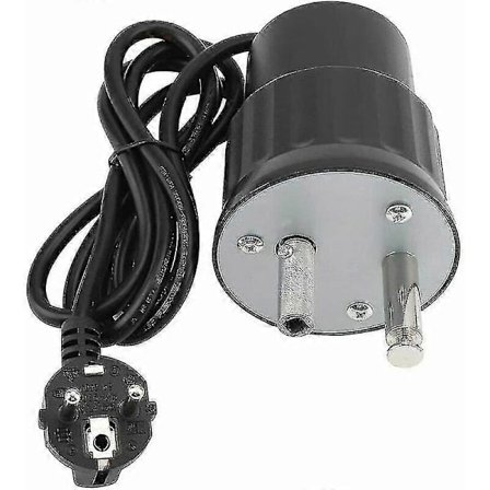 Grillspydmotor for Barbecue Elektrisk Motor Camping i Aluminium Rotisseri Kit Barbecue Nominell Last 0-24kg (EU-kontakt)
