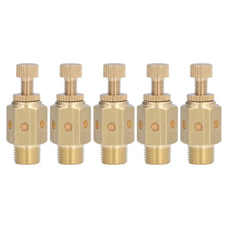 5 stk. pneumatisk lyddæmper messing luftstrøm lyddæmper udstødningsstøjreduktionsfitting sæt kit PSC-01