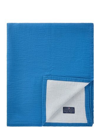 Lexington Home Striped Reversable Organic Cotton Bedspread - Blue - 260X240