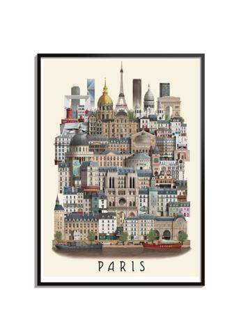 Paris Standard Poster Home Decoration Posters & Frames Posters Cities & Maps Nude Martin Schwartz