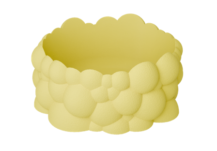 Dazzle & Dawn Bubble Bolle Fuzzy-Lemon-Cream Ø25xH10,2