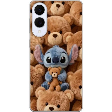 Kompatibelt Mobildeksel til Samsung Galaxy S25 Edge Stitch omgitt av brune teddybjørner med en liten teddybjørn i fanget i en søt og koselig kawaii-de