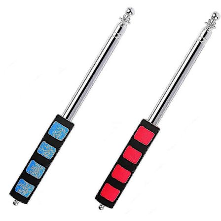 Teleskopisk flaggstång i rostfritt stål för lärare - Utdragbar med krokar (FMY)