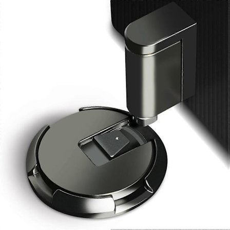 SCSYV Vindtät Dörrstopp Inomhus Kraftig Golvdörrstopp Håll Dörren Öppen Mekanisk Ingen Borrning Dörrstopp med Skruvar och 3M Självhäftande, 1-pack