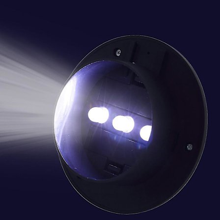 Aurinkoenergialla toimiva ulkokäyttöön tarkoitettu puutarhavalo, kattokouru, aita, 3 LED