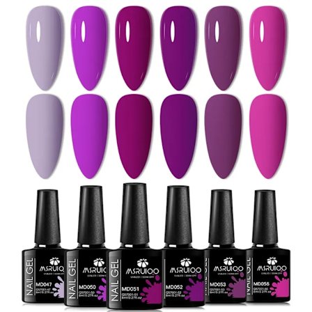 6st All-season Gel Nagellack Set Nude Rosa Röd Glitter Semi Permanent UV Gel Polish Kits Allt För Manikyr Soak Off Vernis