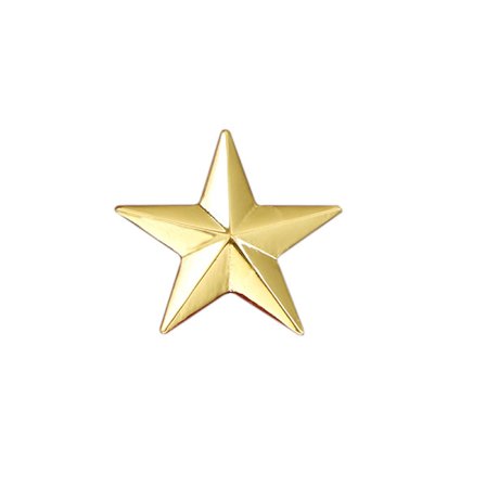 Koreansk personlighed mode mænds skjorte pentagram krave lipped legering trend -halset nål broche fabrik direkte salg