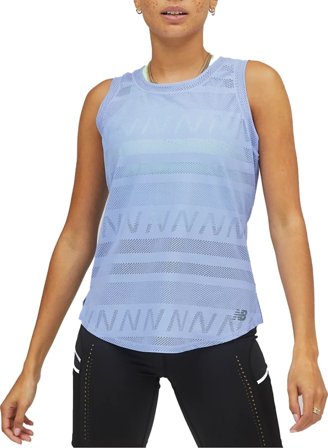 New Balance Women's Q Speed Jacquard Tank Women Short sleeved fitness sweater Purple S